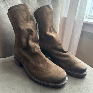 PRICE DROP! OTBT Fernweh Boots – Olive Brown Genuine Nubuck Leather (Size 7.5)